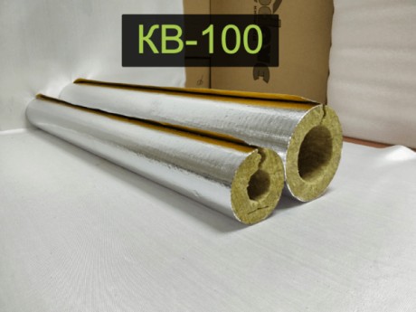 Теплоизоляция для труб Rockwool 100 толщина 60 мм - кашированная фольгой