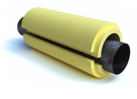 Скорлупа ППУ для изоляции 110/40 мм с покрытием из фольги